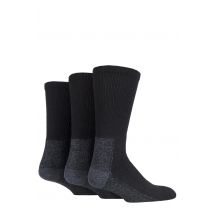3 Pair Black Calf Length Safety Boot Socks Size 12 - 14 In Black Men's 12-14 Mens - Workforce