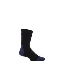 1 Pair Black Calf Length Steel Safety Socks Men's 7-11 Mens - Workforce