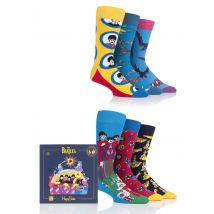 6 Pair Assorted Beatles 50th Anniversary Yellow Submarine LP Collectors Gift Boxed Socks Unisex 4-7 Unisex - Happy Socks