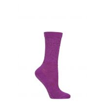 Women's 1 Pair Tavi Noir Jess Grip Socks Violet Floral S