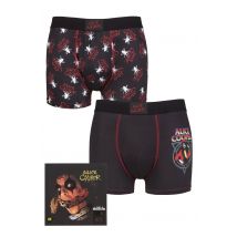 Alice Cooper 2 Pack Exclusive to SOCKSHOP Gift Boxed Boxer Shorts Black Extra Large