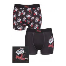 Judas Priest 2 Pack Exclusive to SOCKSHOP Gift Boxed Boxer Shorts Black Medium