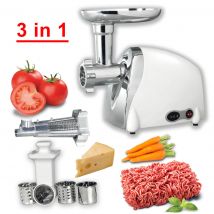 Robot 3 en 1 : Presse-Tomates, Râpe et Hachoir à Viande