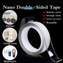 Ruban adhésif Nano Double Face Amovible Lavable et Résistant (3 mètres)