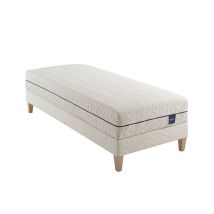 Ensemble matelas hybride 80x200, sommier, pieds - Aube 600