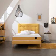 Ensemble adulte matelas, sommier, pieds, tête de lit, couette, oreiller - Aurore 400 180x200