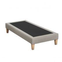 Sommier déco tapissier - Constellation beige lin 70x200