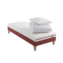 Ensemble enfant matelas, sommier, pieds, couette, oreiller - Crépuscule 200 90x190