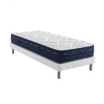 Ensemble matelas ressorts et mémoire de forme, sommier Lune et pieds Rêve 500 - SOMEO 110x190