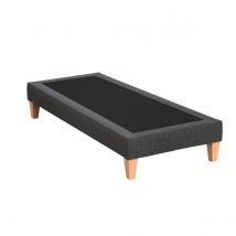 Sommier déco tapissier - Constellation gris profond 2x80x190