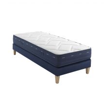 Ensemble matelas ressorts et mémoire de forme, sommier et pieds Rêve 500 - SOMEO 90x190