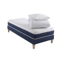 Ensemble adulte matelas, sommier, pieds, couette, oreiller - Rêve 600 90x190