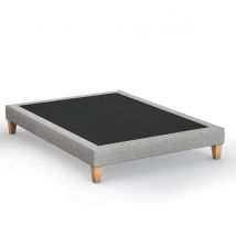 Sommier déco tapissier - Constellation gris céleste 180x200