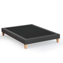 Sommier déco tapissier - Constellation gris profond 180x200