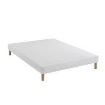 Sommier déco tapissier - Constellation blanc 160x190