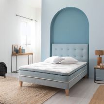 Ensemble adulte matelas, sommier, pieds, tête de lit, couette, oreiller - Songe 500 160x200