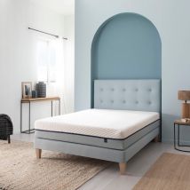 Sommier déco tapissier - Constellation vert d'eau Songe 2x70x200