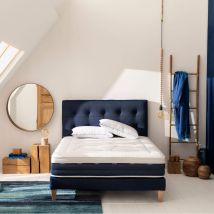 Matelas Hybride, 2x100x190 - ferme - Ressorts Ensachés , Mousse Mémoire - Densité 45 kg/m³ , Soulagement Dos, Someo, Rêve 600