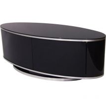 MDA Design ZIN502610 Luna Oval Shape High Gloss Black TV Stand