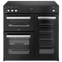 Belling 444411795 90cm Wide Cookcentre Induction Range Cooker in Black