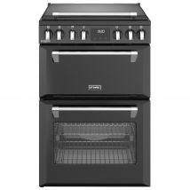 Stoves 444411847 60cm Wide Richmond Deluxe Double Oven Cooker in Black
