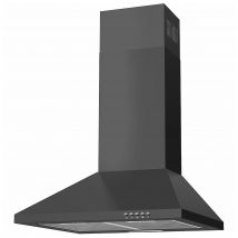 Lifestyle AEHCHIM60BK 60cm Chimney Hood in Black 3 Speed Fan