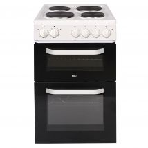 Solt ATCC50W 50cm Twin Cavity Electric Cooker in White Solid Plate Hob
