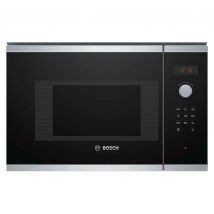 Bosch BFL523MS0B Series 4 Built In Microwave Oven Steel Black 800W