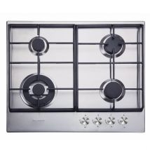 Baumatic BHG625SS 60cm 4 Burner Gas Hob St Steel Cast Iron Supports