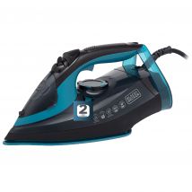 Black Decker BXIR22004AGB 3000W Linen Care Steam Iron Black Aqua