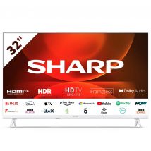 Sharp C32FH2KL2AW 32 HD Ready Smart LED TV Google Assistant 3x HDMI 2x