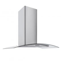 Culina CG70SSPF 70cm Curved Glass Chimney Hood in St Steel