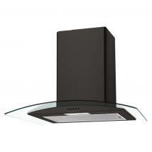 Candy CGM60NN 60cm Curved Glass Chimney Hood in Black