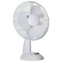Fine Elements COL1251GE 12 Inch Oscillating Desk Fan in White