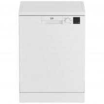 Beko DVN05C20W 60cm Dishwasher in White 13 Place Setting E Rated