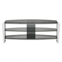 Alphason FRN14003WHSK Francium TV Cabinet 1400mm Wide in White Black G