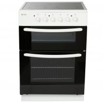 Haden HE60DOMW 60cm Double Oven Electric Cooker in White Ceramic