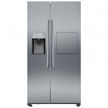 Siemens KA93GAIDP iQ500 American Fridge Freezer in Brushed Steel With
