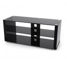 TTAP L611G 1000 3 Elegance 1000mm TV Stand in Gloss Black Black Glass