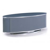MDA Design LUNA GREY Luna Oval Shape TV Cabinet in Grey Slate