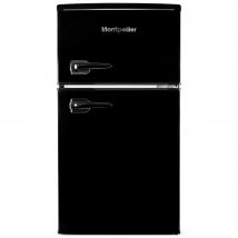 Montpellier MAB2035EK 87cm High 80 20 Fridge Freezer in Black 45cm Wid