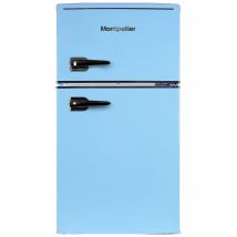 Montpellier MAB2035EPB 87cm High 80 20 Fridge Freezer in Pastel Blue 4
