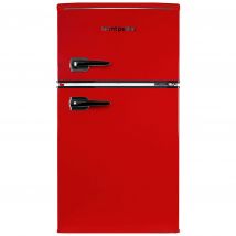 Montpellier MAB2035ER 87cm High 80 20 Fridge Freezer in Red 45cm Wide
