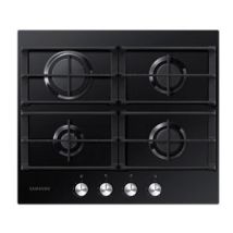 Samsung NA64H3000AK 60cm 4 Burner Gas Hob on Black Glass Cast Iron Pan