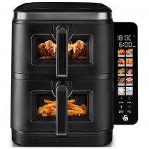 Swan SD10522BLK 11L Twin Stack Air Fryer Black Colour Touch Display