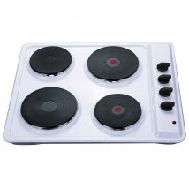 Montpellier SP601W 60cm 4 Zone Solid Sealed Plate Hob in White