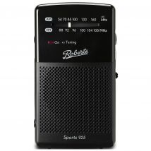 Roberts SPORTS925 2 Band Analogue Radio in Black AM FM Wavebands