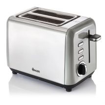 Swan ST14015GRN TownHouse 2 Slice Toaster in Stainless Steel and Grey
