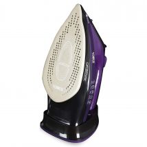 Tower T22008 2 in 1 Cord Cordless Steam Iron in Purple and Black