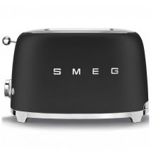 Smeg TSF01BLMUK 50 s Retro Style 2 Slice Toaster in Matte Black